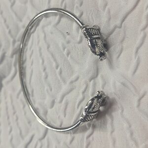 3/$10 Silver Tone Elephant Adjustable Bangle Bracelet